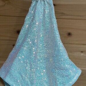 Blue Sequin Halter Top With 9 C 1 B